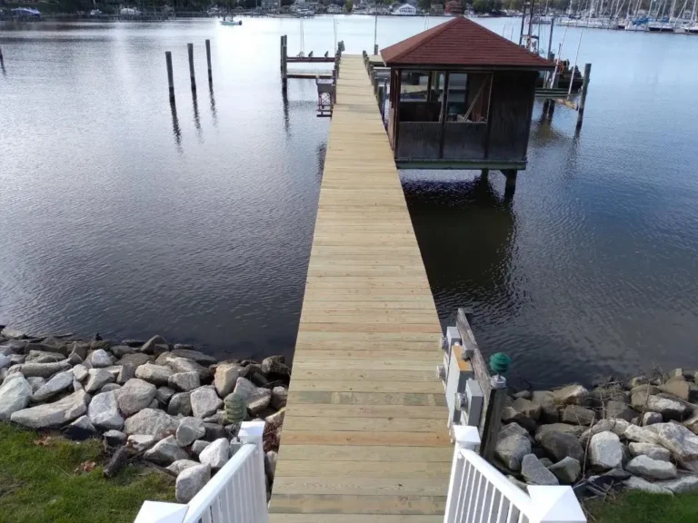 Pier demolition on water